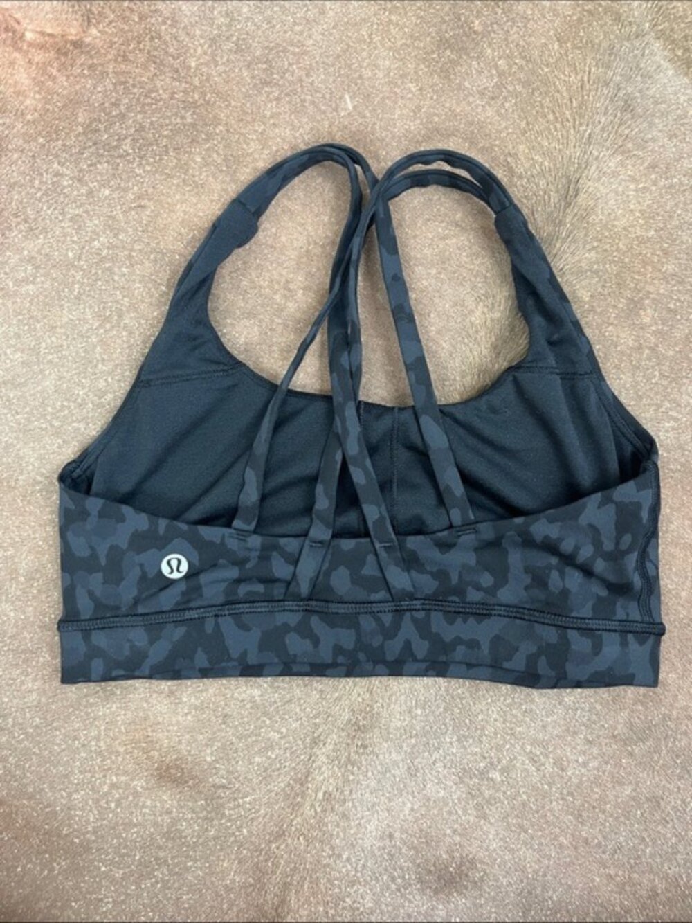 Lululemon Energy Bra *Medium Support, B–D Cups Liquidize Camo Black Multi